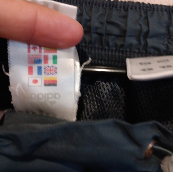 Vtg 90s Adidas Joggers Track Pants Women Size L Grey  Three Stripes Green - Picture 4 of 5